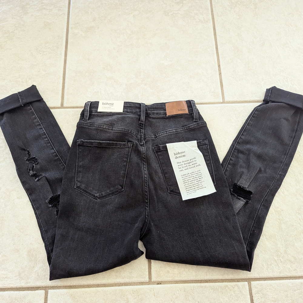 Boheme Black Distressed Jeans